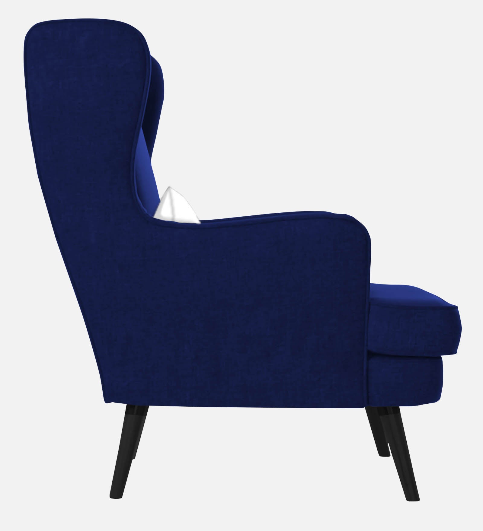 Niya Velvet Wing Chair in Imperial Blue Colour