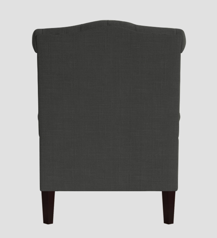 Neyub Fabric Wing Chair In Charcoal Grey Colour - Febonic Living
