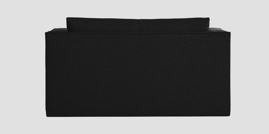 Kenia Fabric 2 Seater Foldable Sofa Cum Bed In Zed Black Colour - Febonic Living