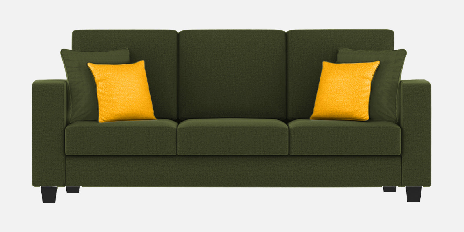 Nabi Fabric 3 Seater Sofa In Olive Green Colour