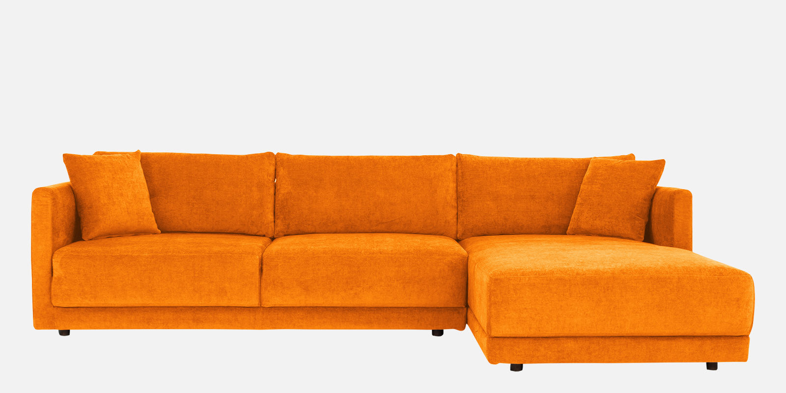 Northern Fabric LHS Sectional Sofa (3+Lounger) in Vivid orange Colour