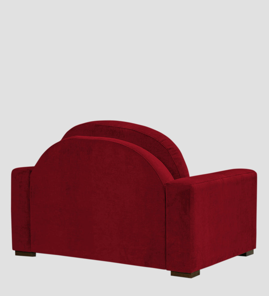 Dara Fabric 1 Seater Sofa In Ruby Red Colour - Febonic Living