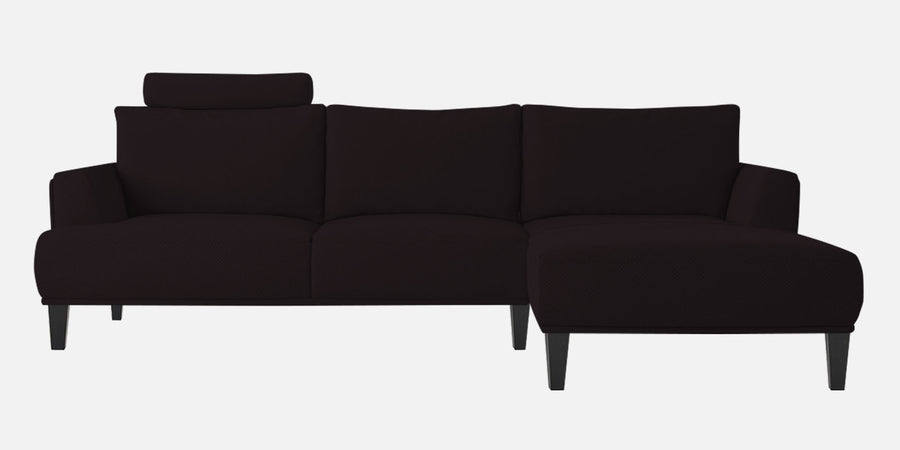 Como Fabric Lhs Sectional Sofa 3 Lounger In Cara Brown Colour - Febonic Living