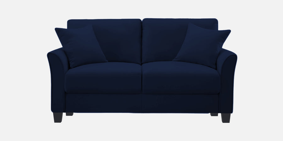 Daroo Velvet 2 Seater Sofa In Indigo Blue Colour - Febonic Living