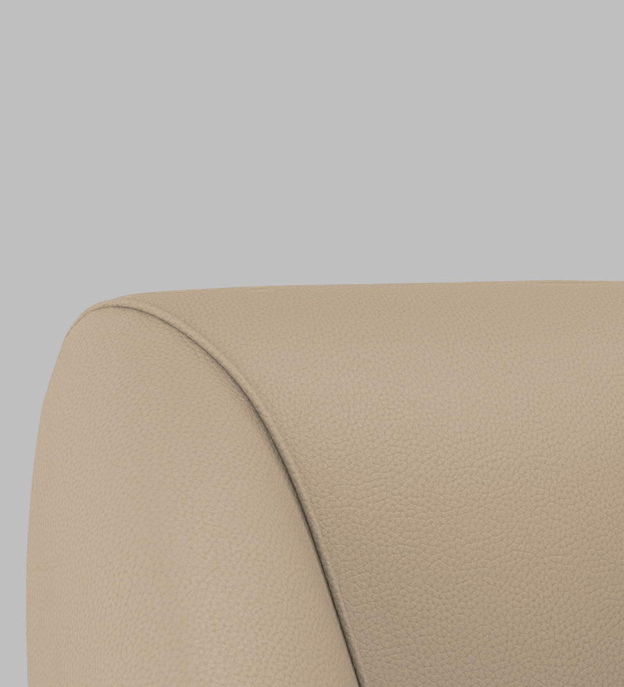 Willow Leatherette Swivel Chair In Tan Beige Colour - Febonic Living