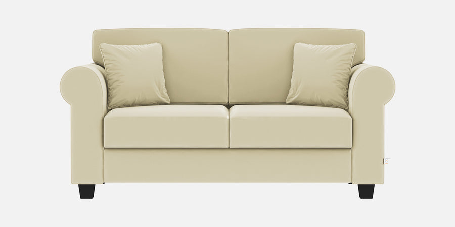 Numonk Velvet 2 Seater Sofa In Warm White Colour - Febonic Living