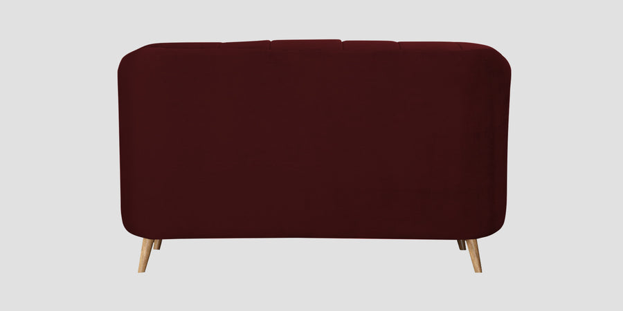 Kaylee Velvet 2 Seater Sofa In Blood Maroon Colour - Febonic Living