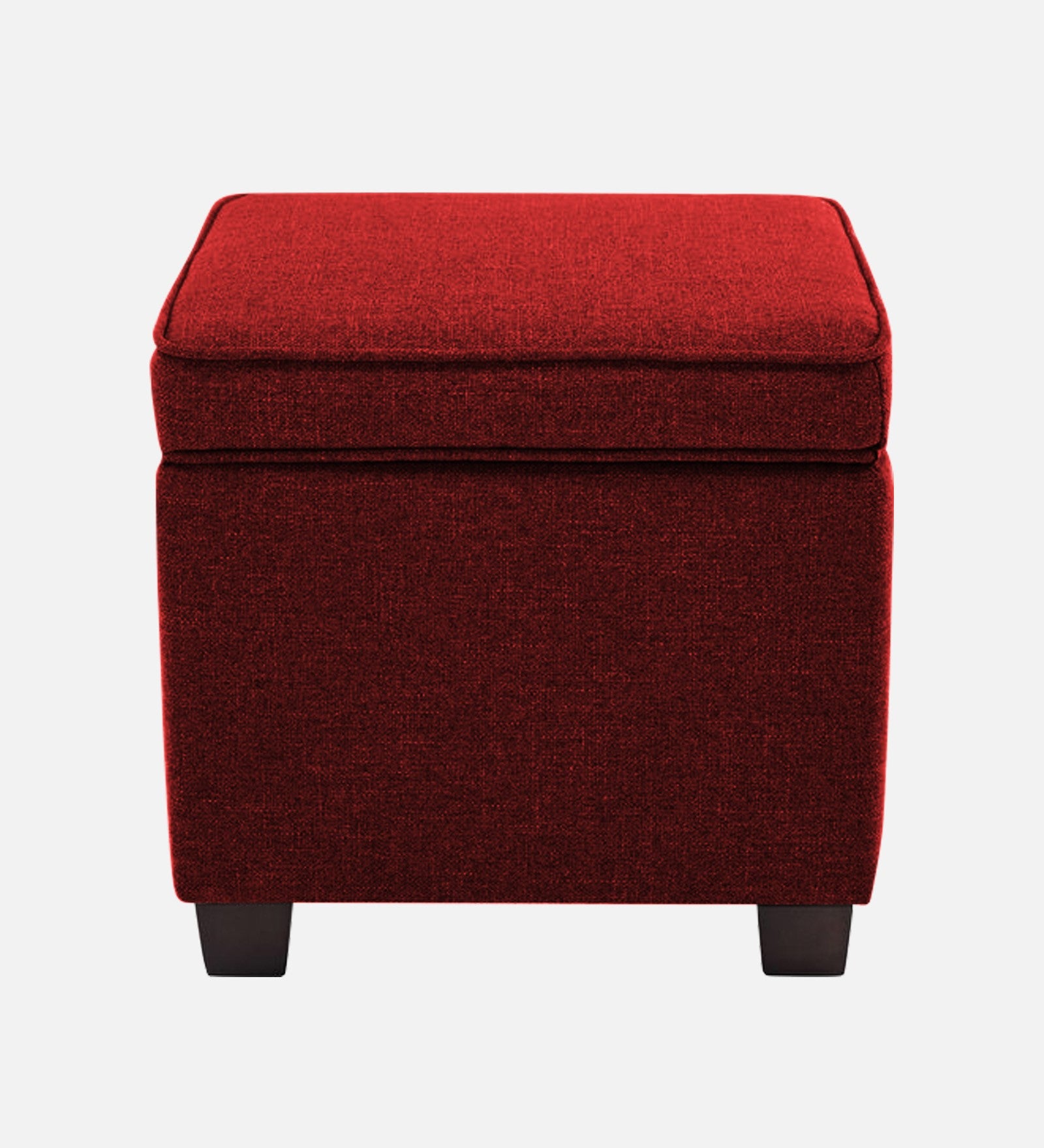 Sudan Fabric Storage Ottoman in Blood Maroon Colour