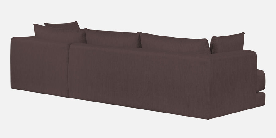 Ziggy Fabric Rhs Sectional Sofa 3 Lounger In Night Brown Colour - Febonic Living