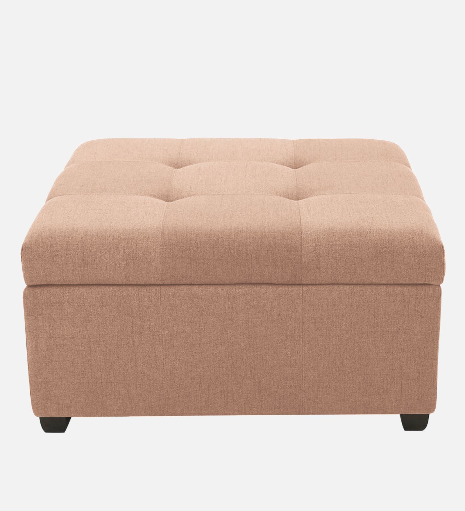 Mubila Fabric Ottoman In Cosmic Beige Colour With Storage