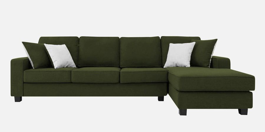 Ladybug Fabric Lhs Sectional Sofa 3 Lounger In Olive Green Colour - Febonic Living