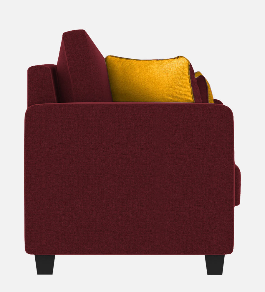 Nabi Fabric 1 Seater Sofa In Blood Maroon Colour - Febonic Living