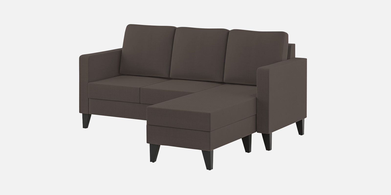 Nori Fabric LHS Sectional Sofa (2 + Lounger) In Caspa Brown Colour