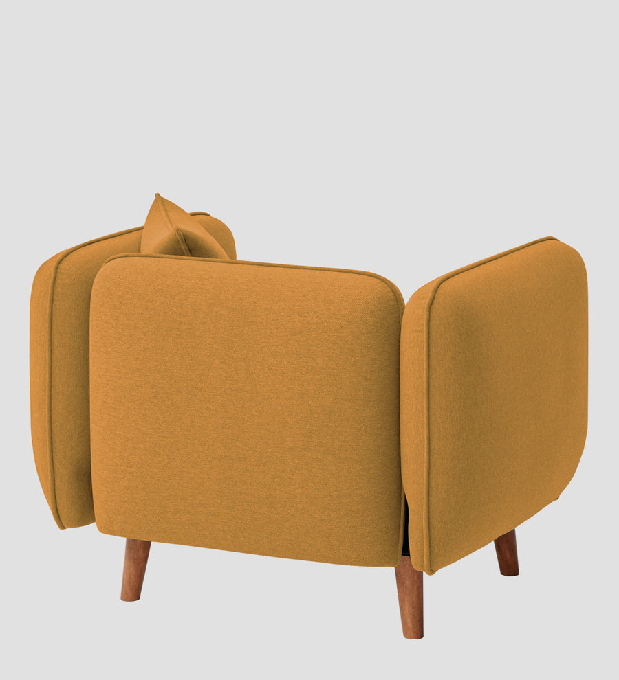 Reva Fabric 1 Seater Sofa In Corn Yellow Colour - Febonic Living