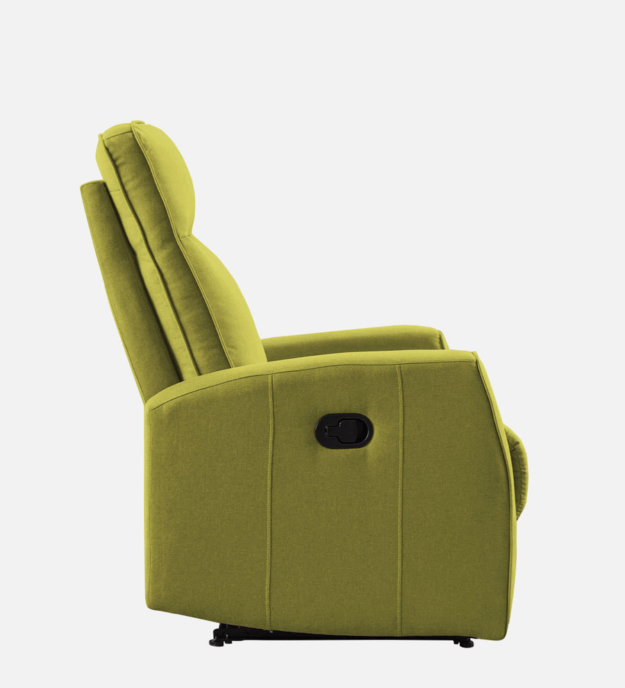 Logan Fabric 1 Seater Motorized Recliner In Parrot Green Colour - Febonic Living