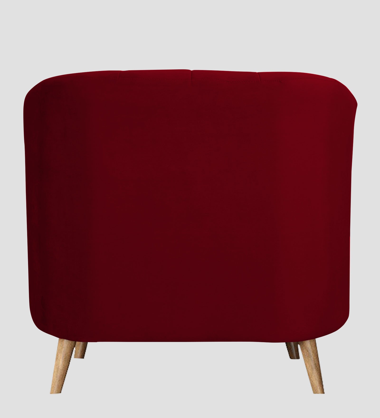 Nancy Velvet 1 Seater Sofa in Cherry Red Colour