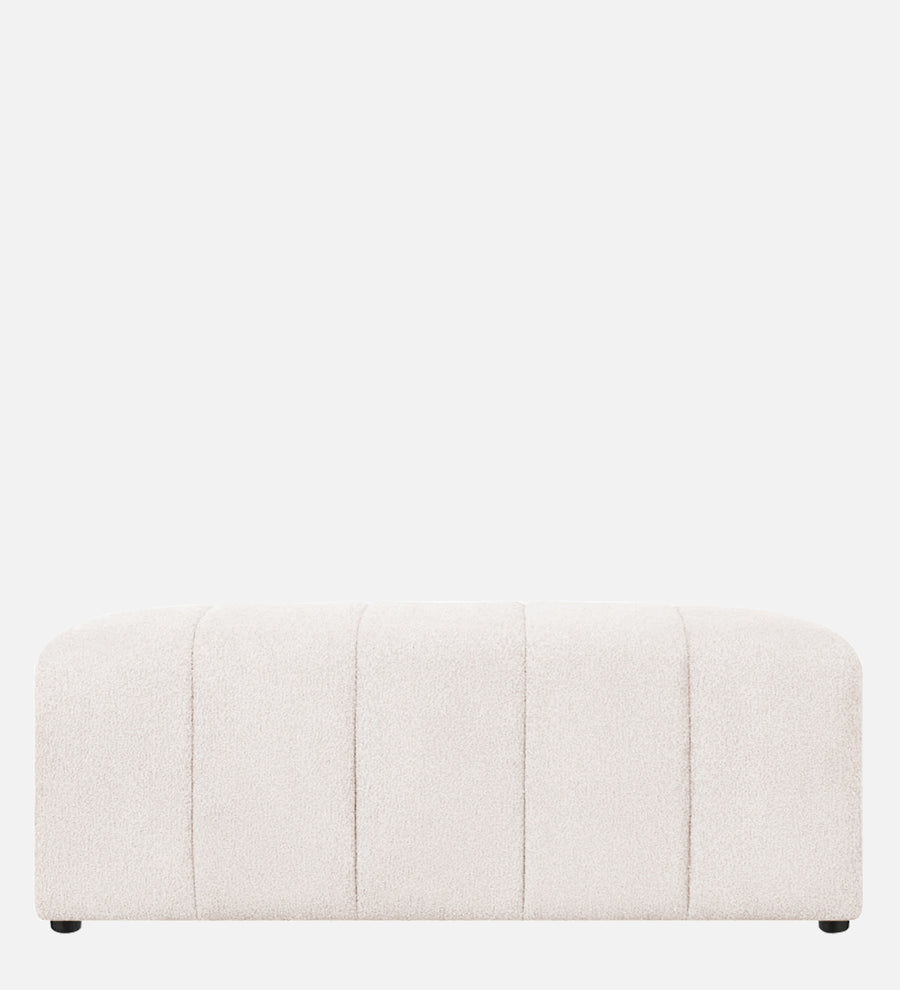 Rexi Boucle Fabric Bench In Bright White Colour - Febonic Living