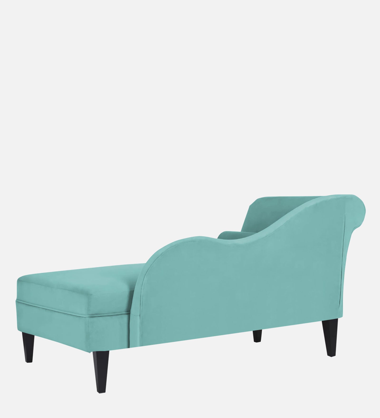 Rana Velvet LHS Chaise Lounger In Barmunda Aqua Colour