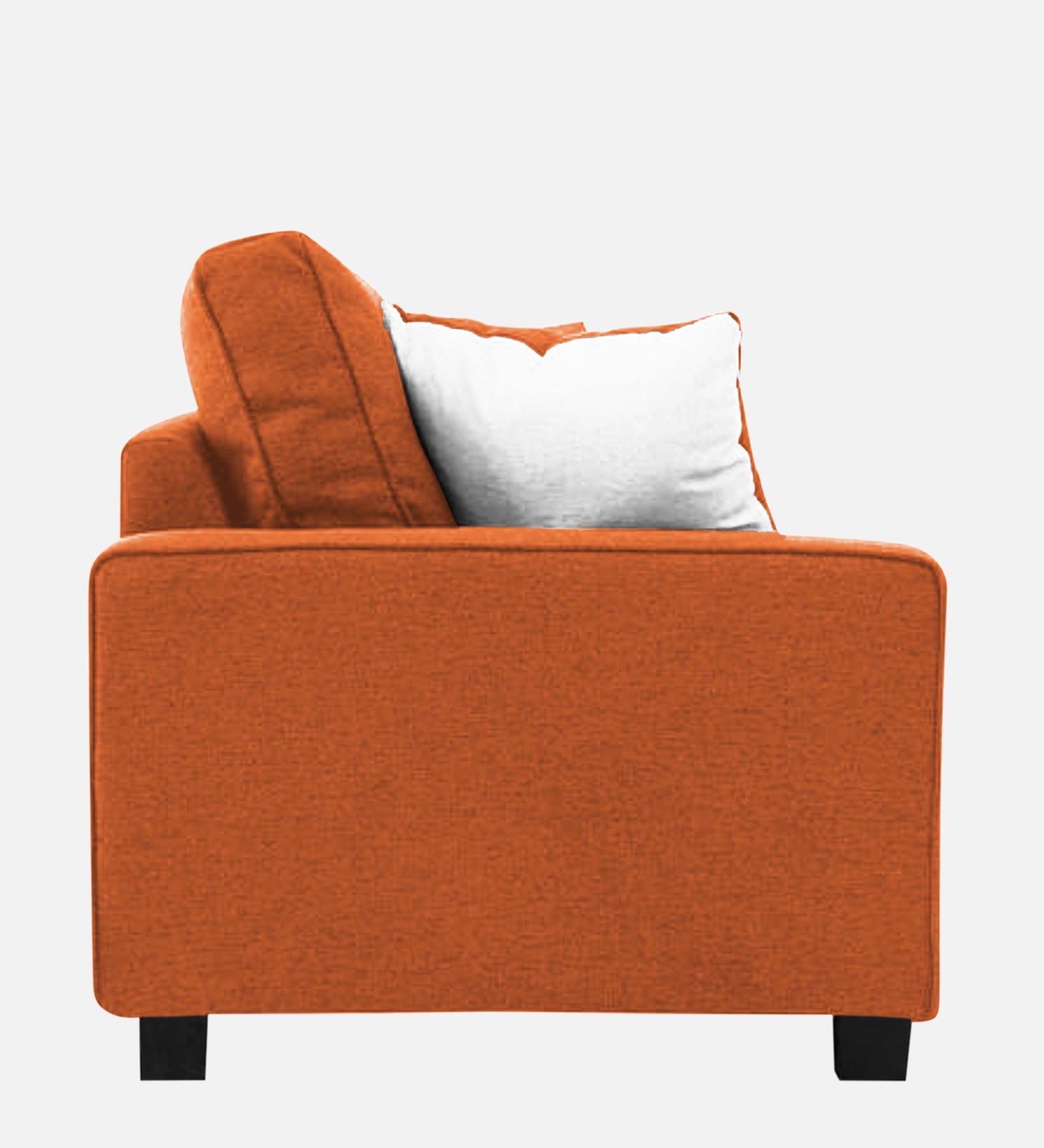 Ladybug Fabric 1 Seater Sofa In Vivid Orange Colour