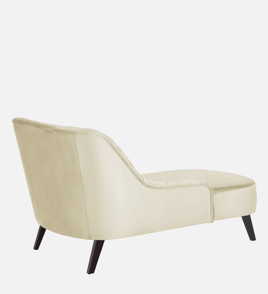 Flora Velvet Rhs Chaise Lounger In Warm White Colour - Febonic Living