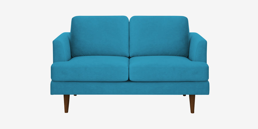 Motra Velvet 2 Seater Sofa In Aqua Blue Colour - Febonic Living