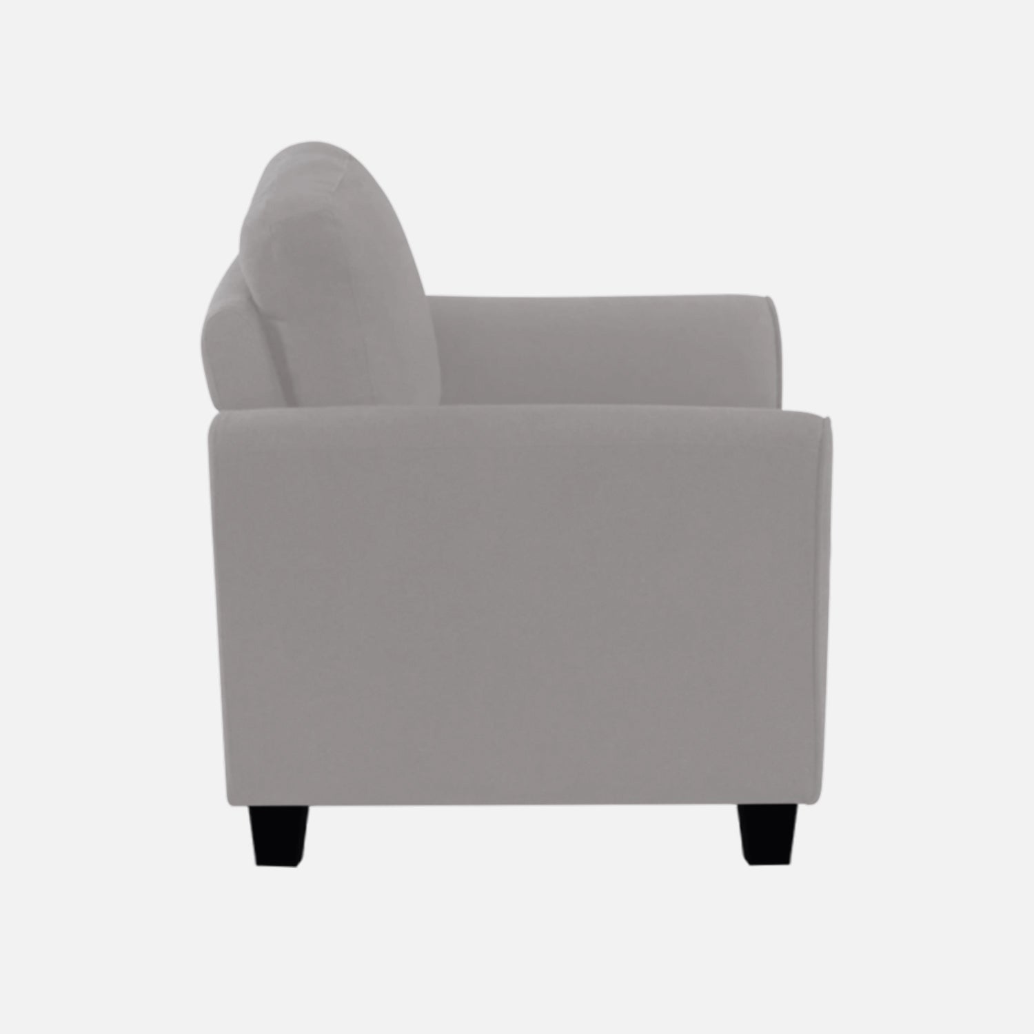 Daroo Velvet 1 Seater Sofa In light grey Colour