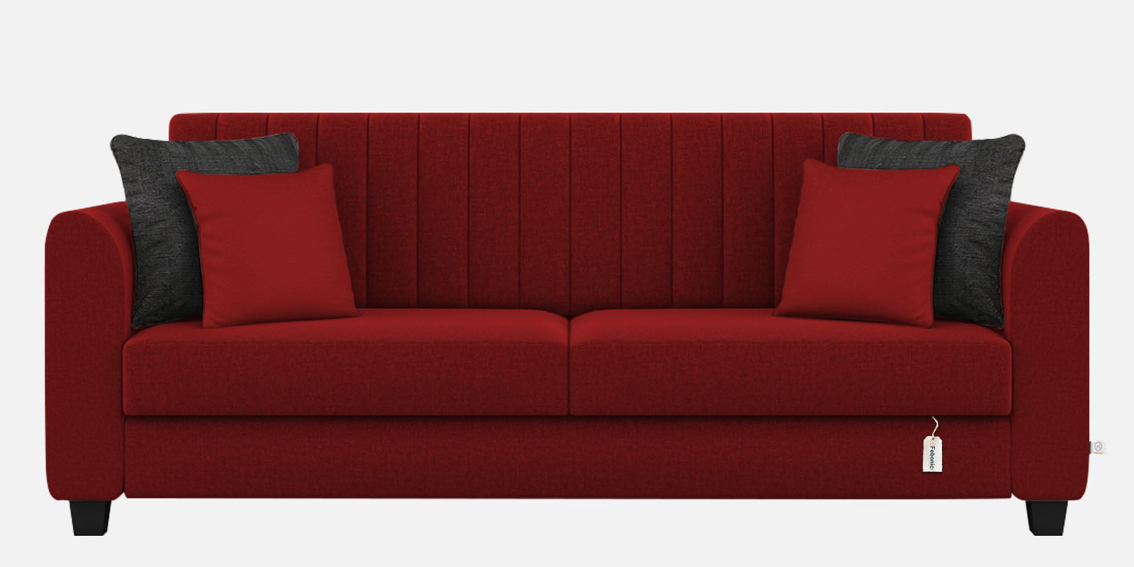 Cosmic Fabric 3 Seater Sofa in Blood Maroon Colour