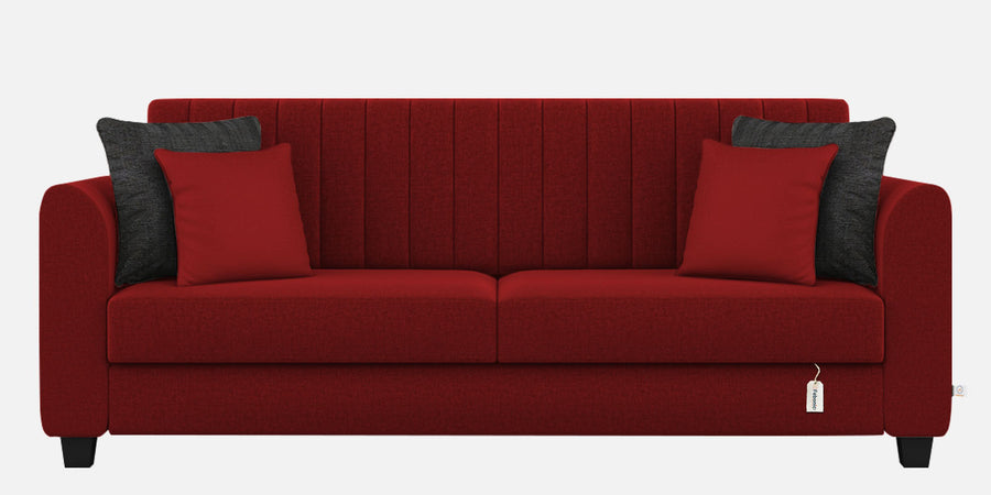 Cosmic Fabric 3 Seater Sofa In Blood Maroon Colour - Febonic Living