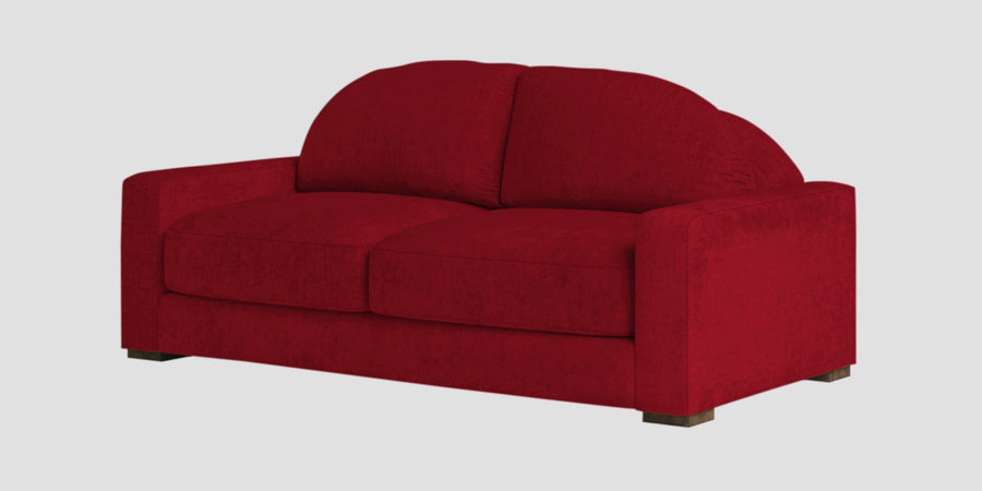 Dara Fabric 2 Seater Sofa In Ruby Red Colour - Febonic Living