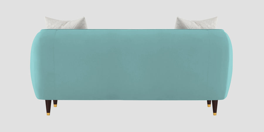 Hairo Velvet 2 Seater Sofa In Barmunda Aqua Colour - Febonic Living