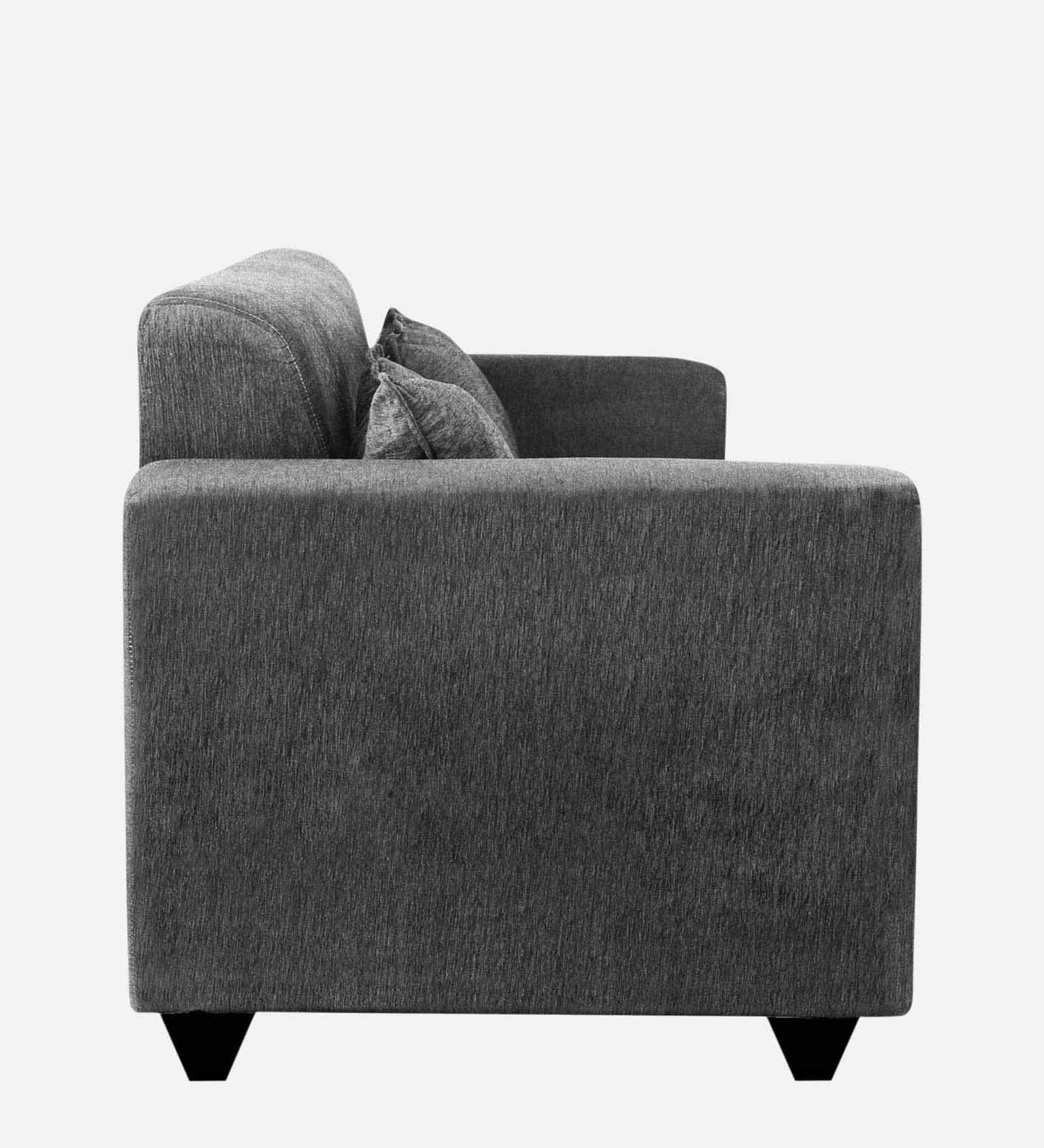 Nebula Fabric 1 Seater Sofa in Charcoal Grey Colour