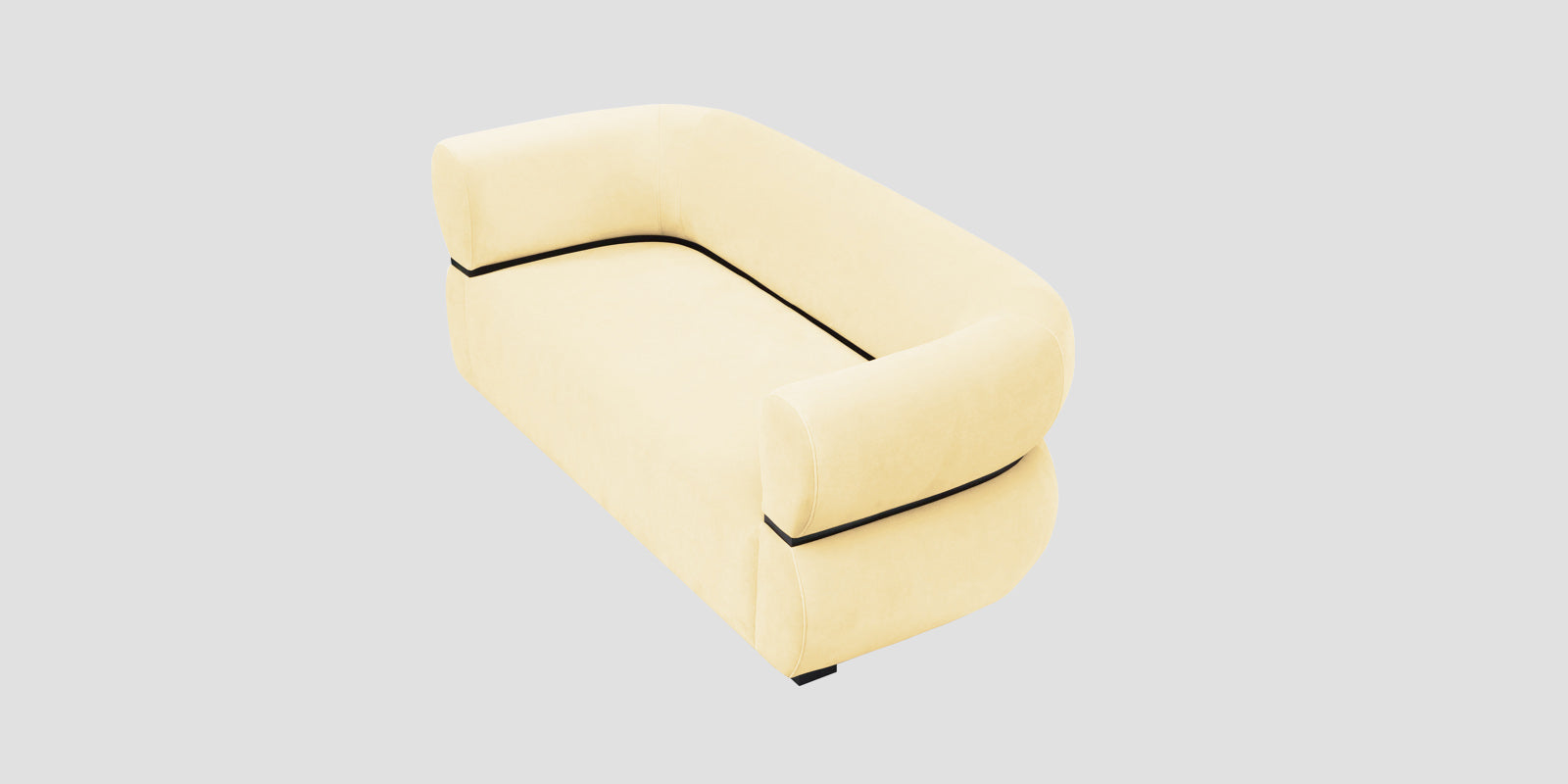 Kula Velvet 2 Seater Sofa In Sandy Beige Colour