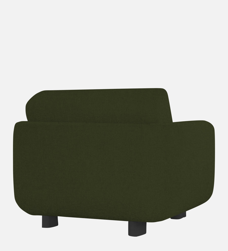 Varu Fabric 1 Seater Sofa In Olive Green Colour - Febonic Living