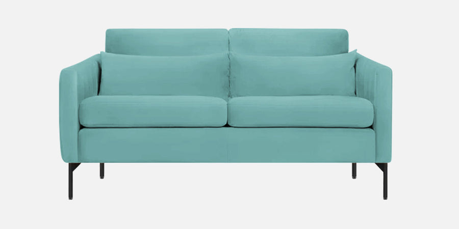 Haru Velvet 2 Seater Sofa In Barmunda Aqua Colour - Febonic Living