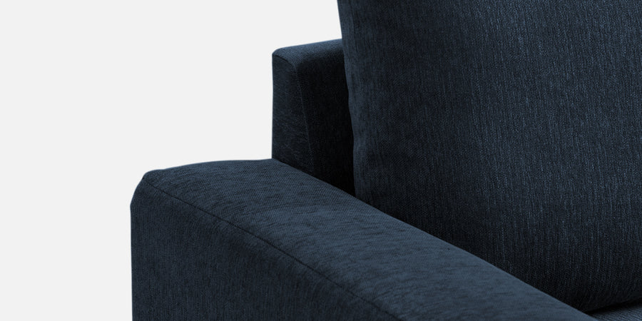 Kara Fabric 2 Seater Pull Out Sofa Cum Bed In Denim Blue Colour - Febonic Living