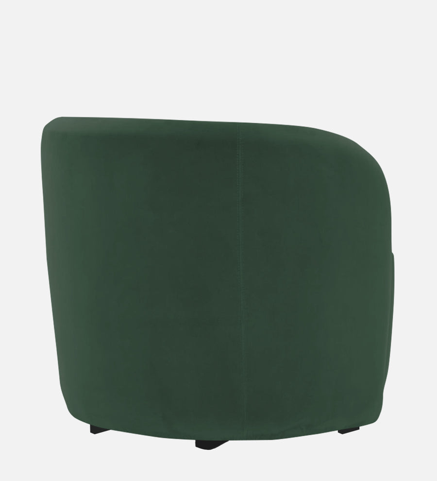 Lucky Velvet Lounge Chair In Amazon Green Colour - Febonic Living