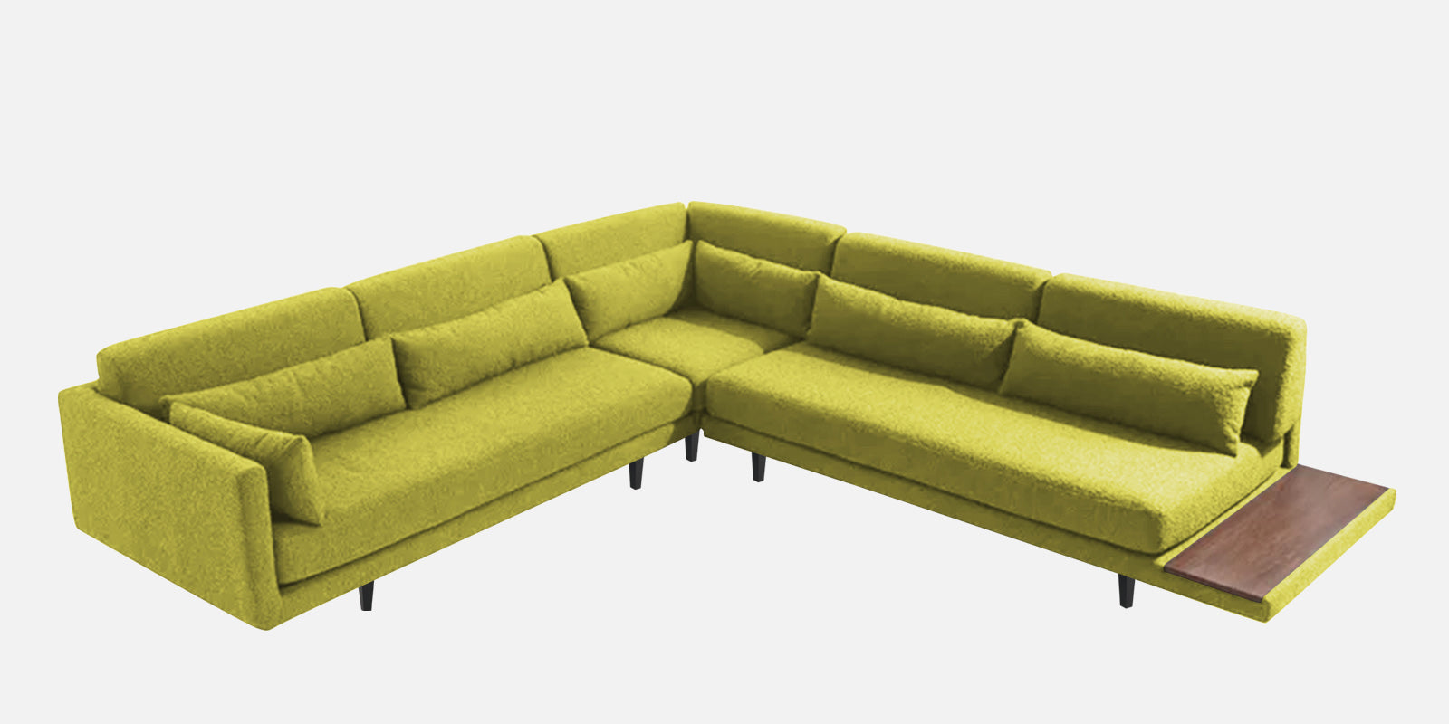 Malta Fabric 6 Seater LHS Sectional Sofa In Parrot Green Colour