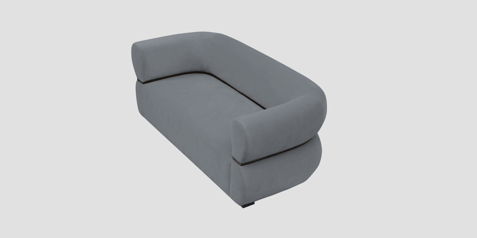 Kula Velvet 2 Seater Sofa In Pubble Grey Colour