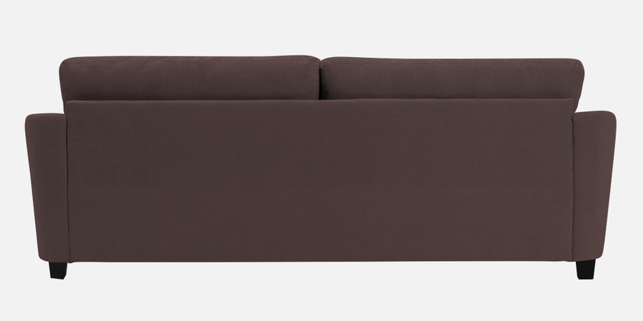 Mulan Fabric 3 Seater Sofa In Night Brown Colour - Febonic Living