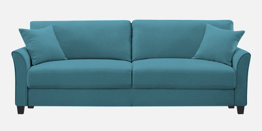 Daroo Velvet 3 Seater Sofa In Aqua Blue Colour - Febonic Living