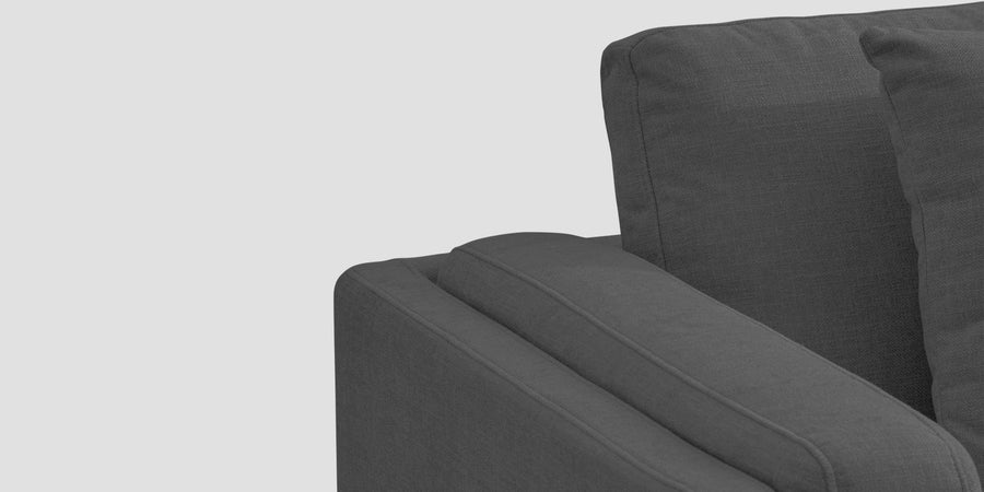 Borry Fabric 2 Seater Sofa In Stone Grey Colour - Febonic Living