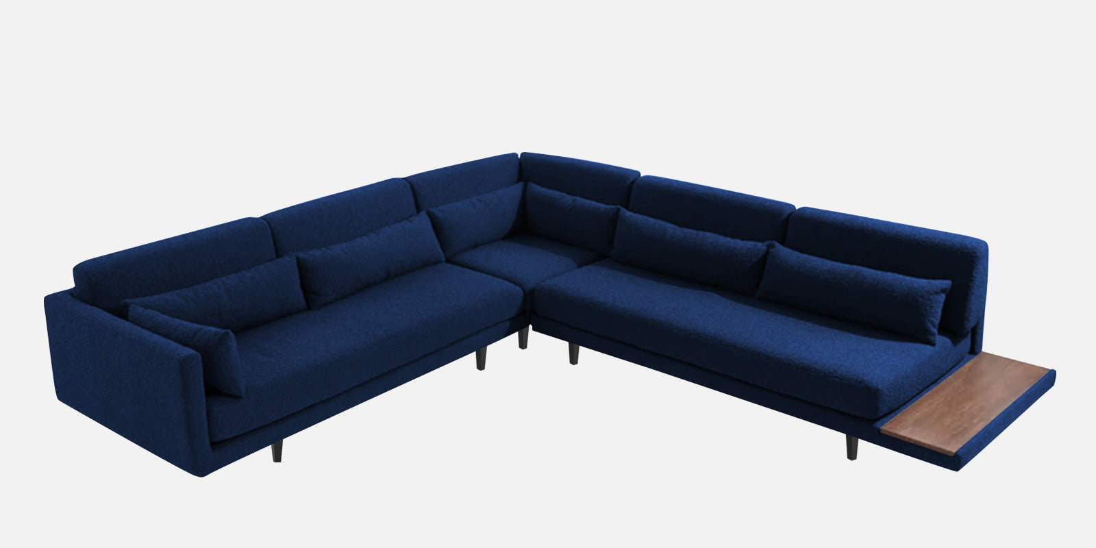 Malta Fabric 6 Seater LHS Sectional Sofa In Royal Blue Colour