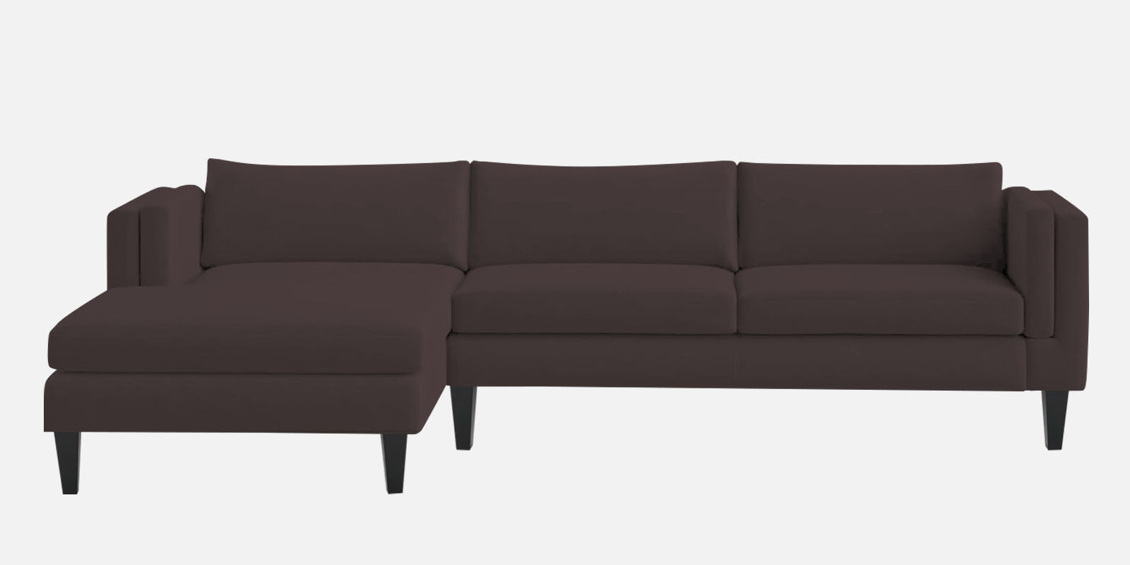 Jasper Velvet RHS Sectional Sofa (3+Lounger) in Mocha Brown Colour