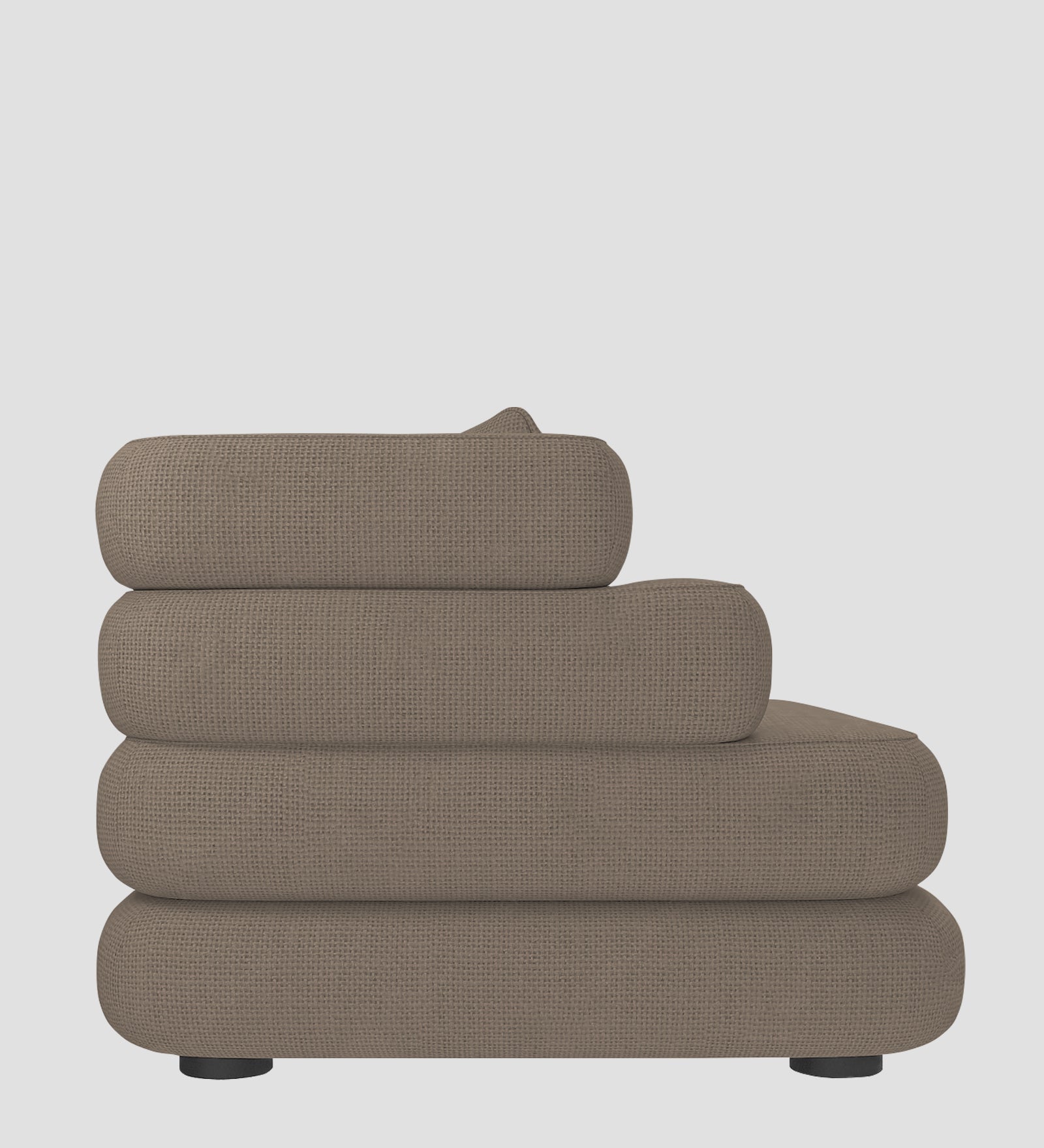 Wener Fabric 1 Seater Sofa in Hazel Beige Colour