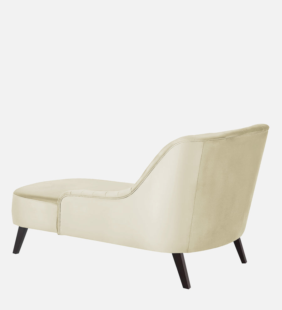 Flora Velvet Lhs Chaise Lounger In Warm White Colour - Febonic Living