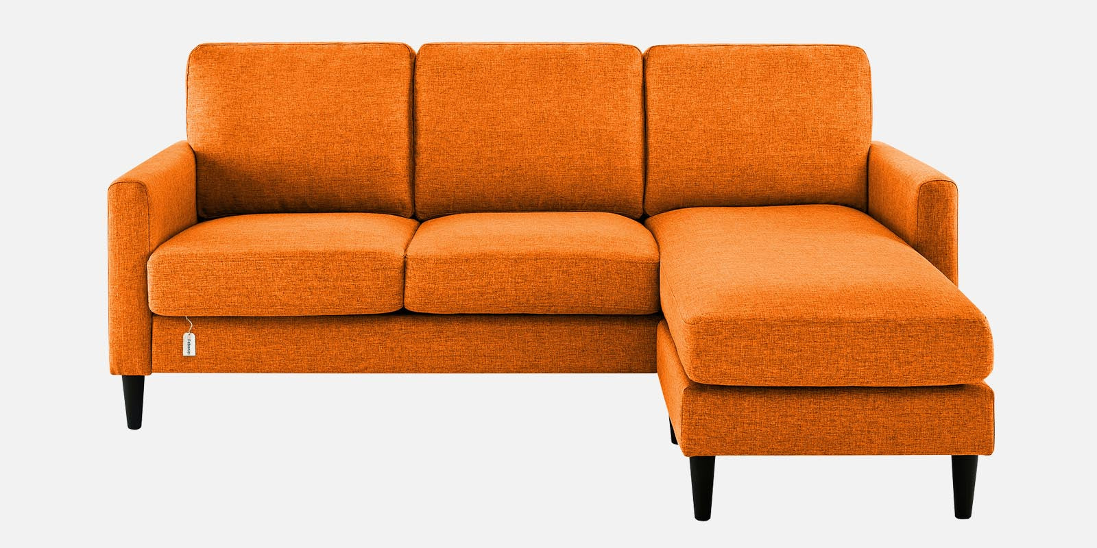 Romie Fabric LHS Sectional Sofa (2+Lounger) in Vivid Orange Colour