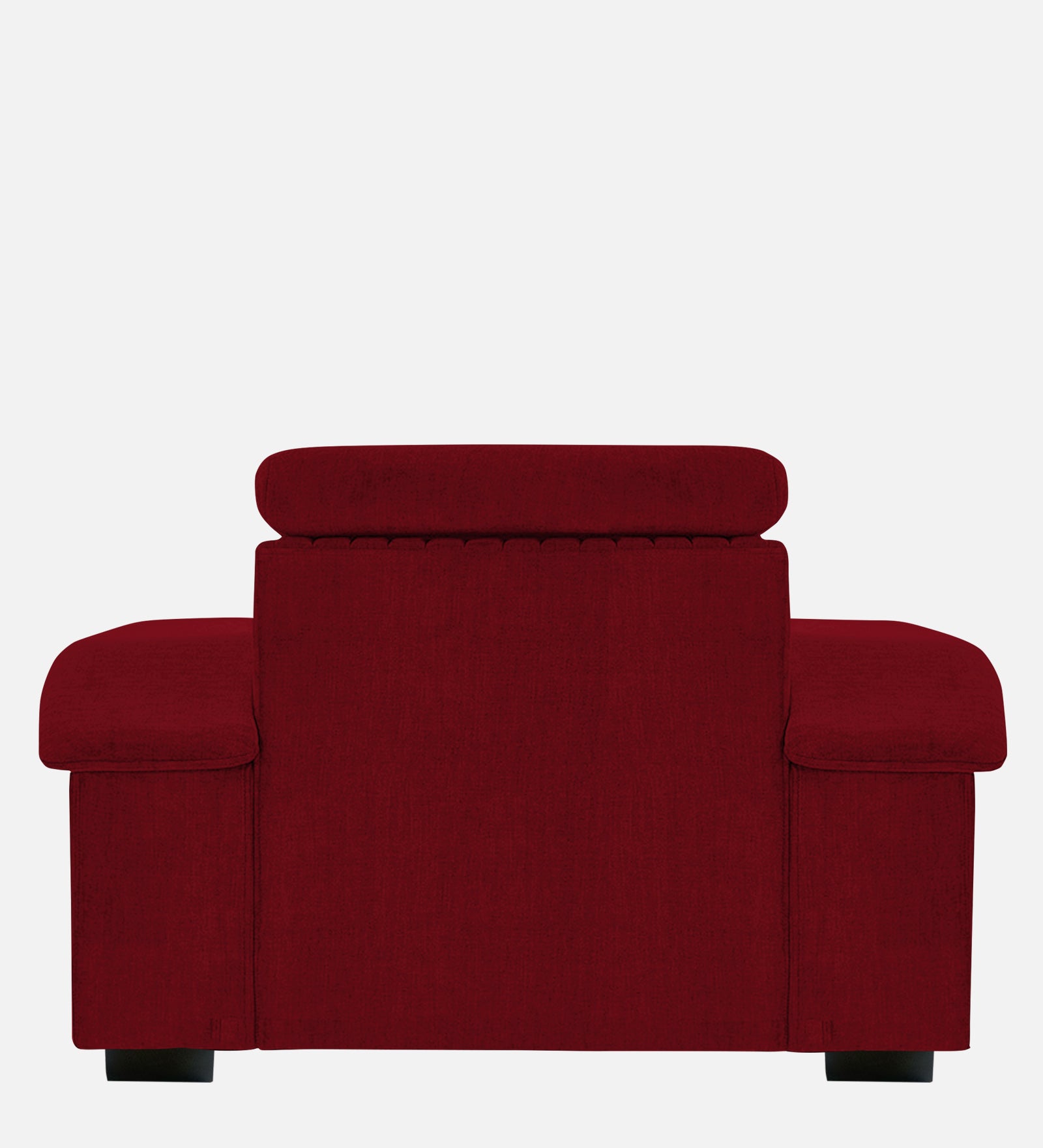 Draco Fabric 1 Seater Sofa In  Ruby Red Colour - Febonic Living