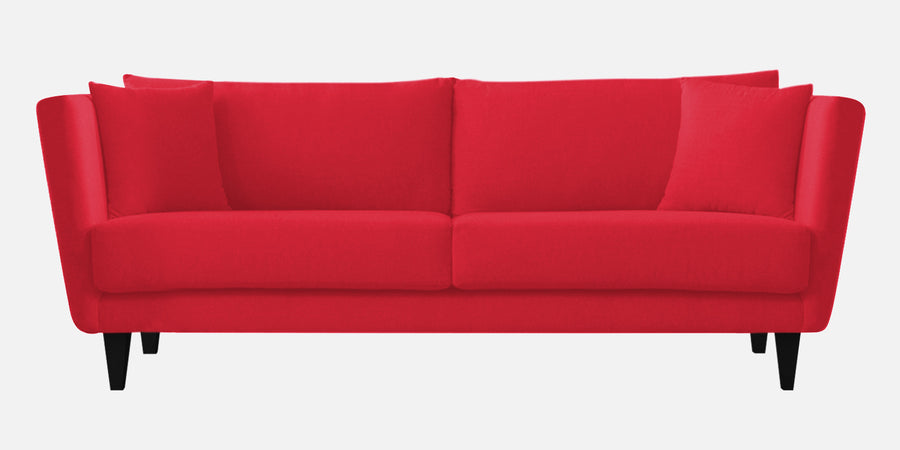 Norway Velvet 3 Seater Sofa In Ox Blood Maroon Colour - Febonic Living