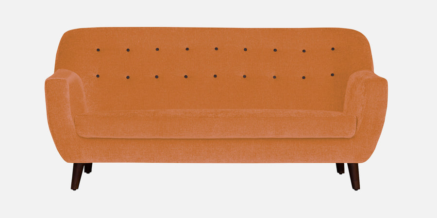 German Fabric 3 Seater Sofa In Dark Orange Colour - Febonic Living