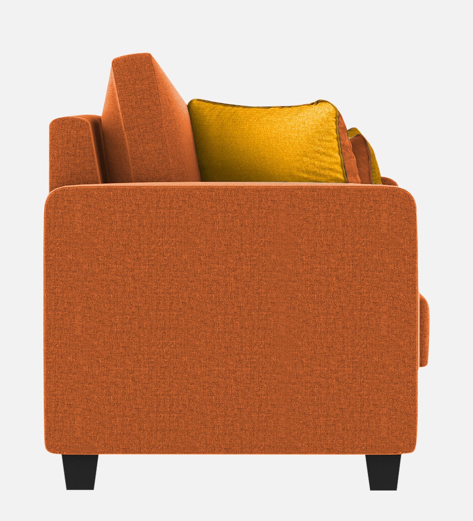 Nabi Fabric 1 Seater Sofa In Vivid Orange Colour